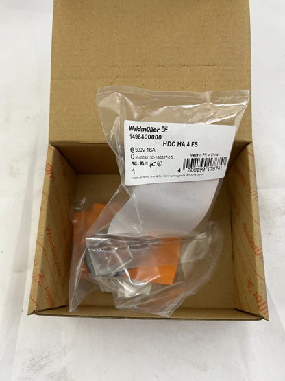 Weidmüller HDC KIT HA 04.400 M Heavy Duty Connector Set 4-Pole 16A 400V M20 New