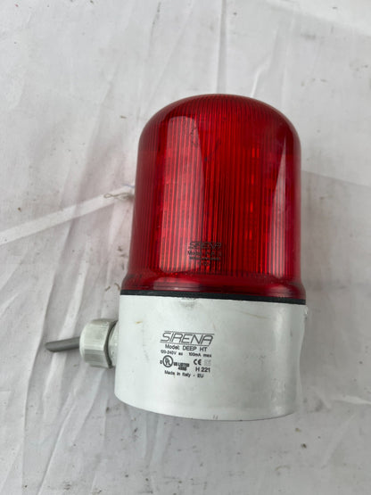 SIRENA DEEP HT Industrial Beacon Light Red 120-240V AC UL CE NEW Made Italy H221