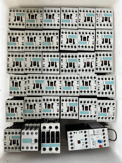 Siemens SIRIUS Contactor Relay Lot 35pcs 3RH1140 3RH1131 Mixed 24V/230V Used