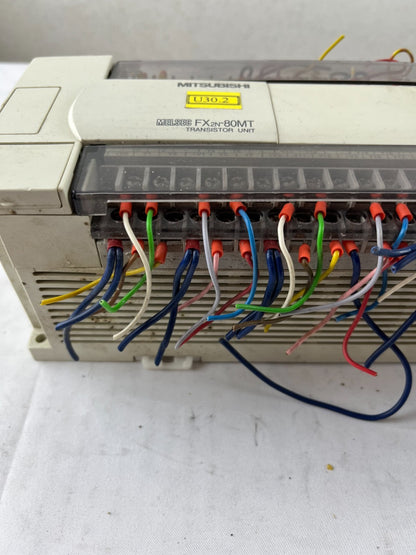 Mitsubishi MELSEC FX2N-80MT-ESS/UL PLC 80 I/O Transistor Unit 100–240VAC Used