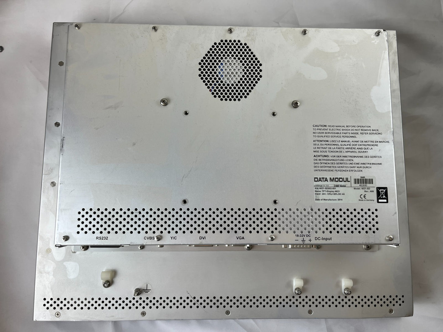 DATA MODUL 17" TFT-Display 6021-SD 24V DC Industrial HMI Monitor Panel Used