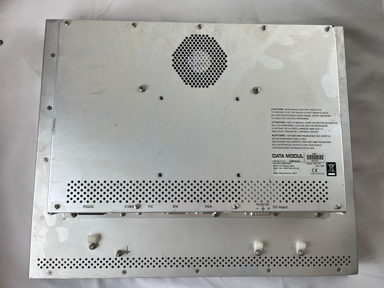 DATA MODUL 17" TFT-Display 6021-SD 24V DC Industrial HMI Monitor Panel Used