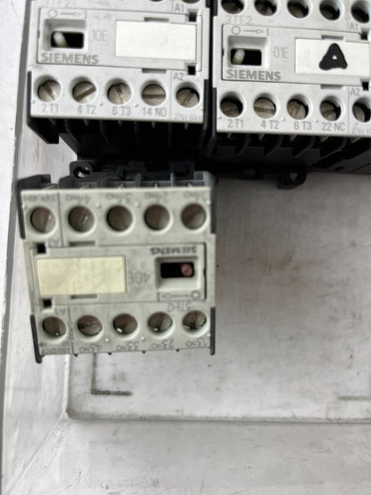 Siemens SIRIUS Contactor Relay Lot 13pcs 3TF2001 3TH2040 3TH Series Mixed Used