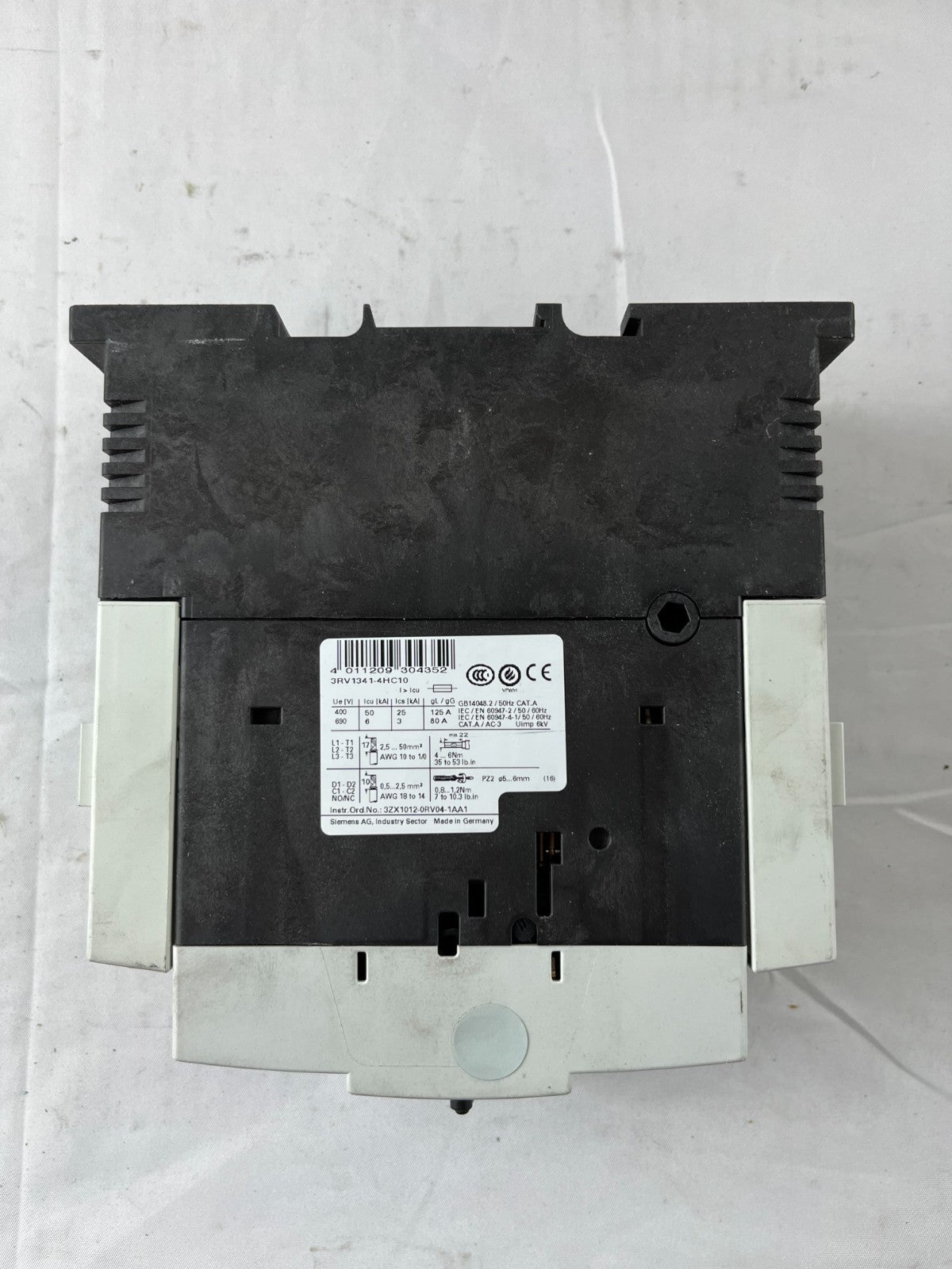 Siemens 3RV1341-4HC10 Sirius Motor Protection Circuit Breaker 50A S3 Used