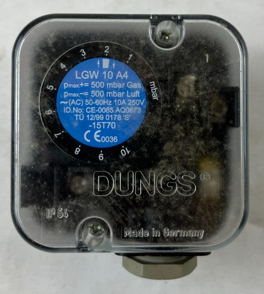 Dungs LGW 10 A4 Air & Gas Pressure Switch 1-10 mbar IP54 New Unused Spare Unit