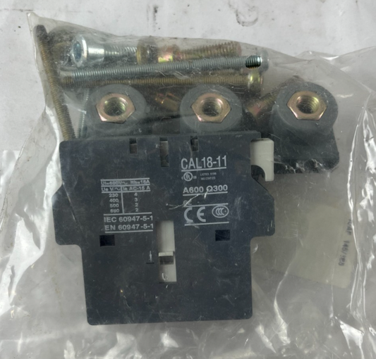 CAL18-11 Auxiliary Contact Block A600 Q300 IEC 60947-5-1 New NOS
