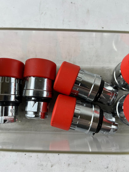 6x Schneider Electric ZB4BS834 Harmony XB4 Red 30 mm E‑Stop Turn‑to‑Release