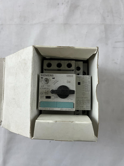 Siemens 3RV1121-0AA10 Motor Protection Circuit Breaker 0.11-0.16A New Unit
