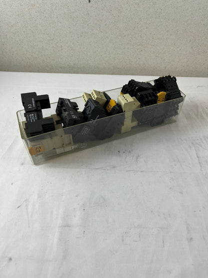 Schrack PT78704 RA78728 Relay Socket Lot DIN Rail Bases Mixed Used Spare Units