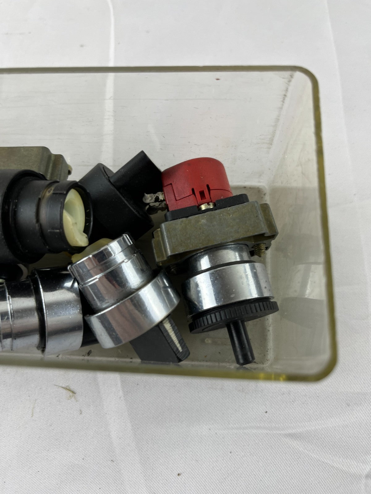 Mixed Lot 22mm Rotary Selector Switch Operators Black Knobs Bundle Spares