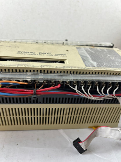 Omron Sysmac C40K C40K-CDR-A Programmable Controller 24VDC I/O 100–240VAC Used