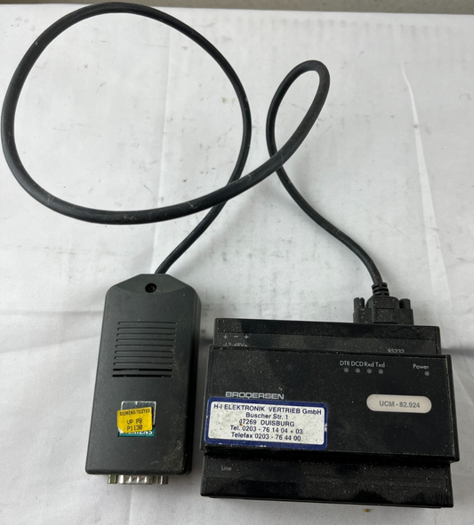 Brodersen UCM‑82.924 Industrial PSTN Modem 12–48 VDC RS232 w/ Siemens SIMATIC S7