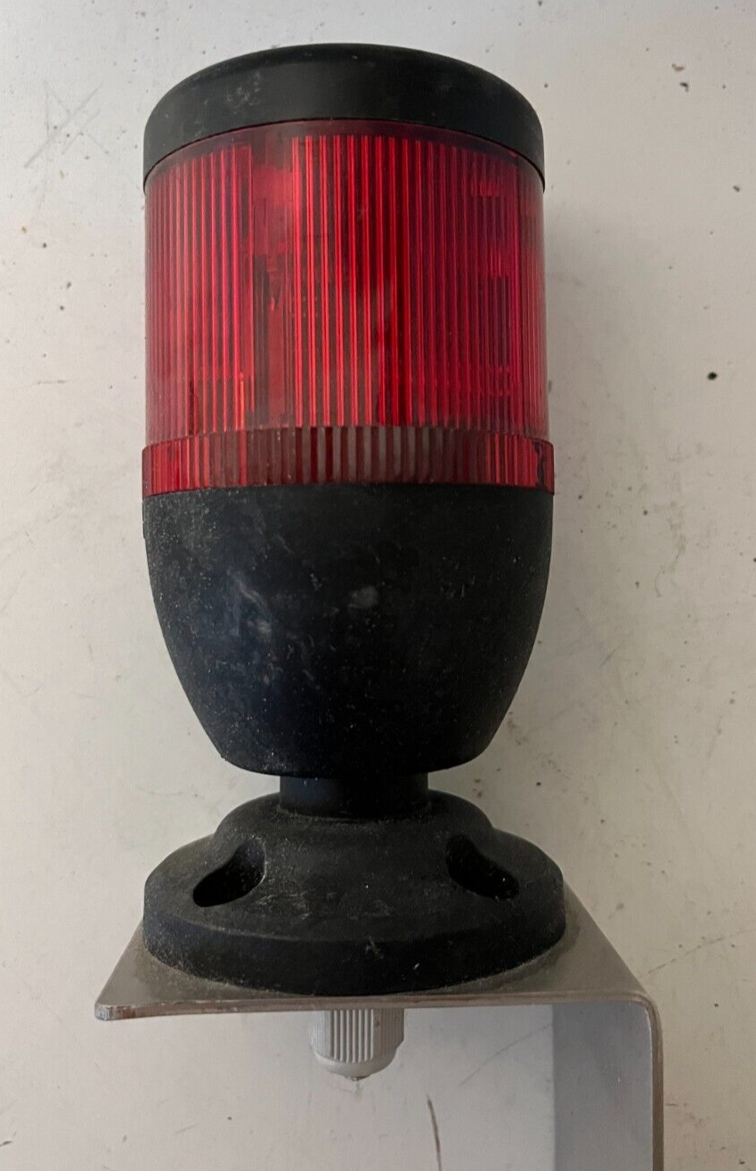 Industrial Signal Light Red Beacon Alarm PLC FEJL 24V w/ Mounting Bracket