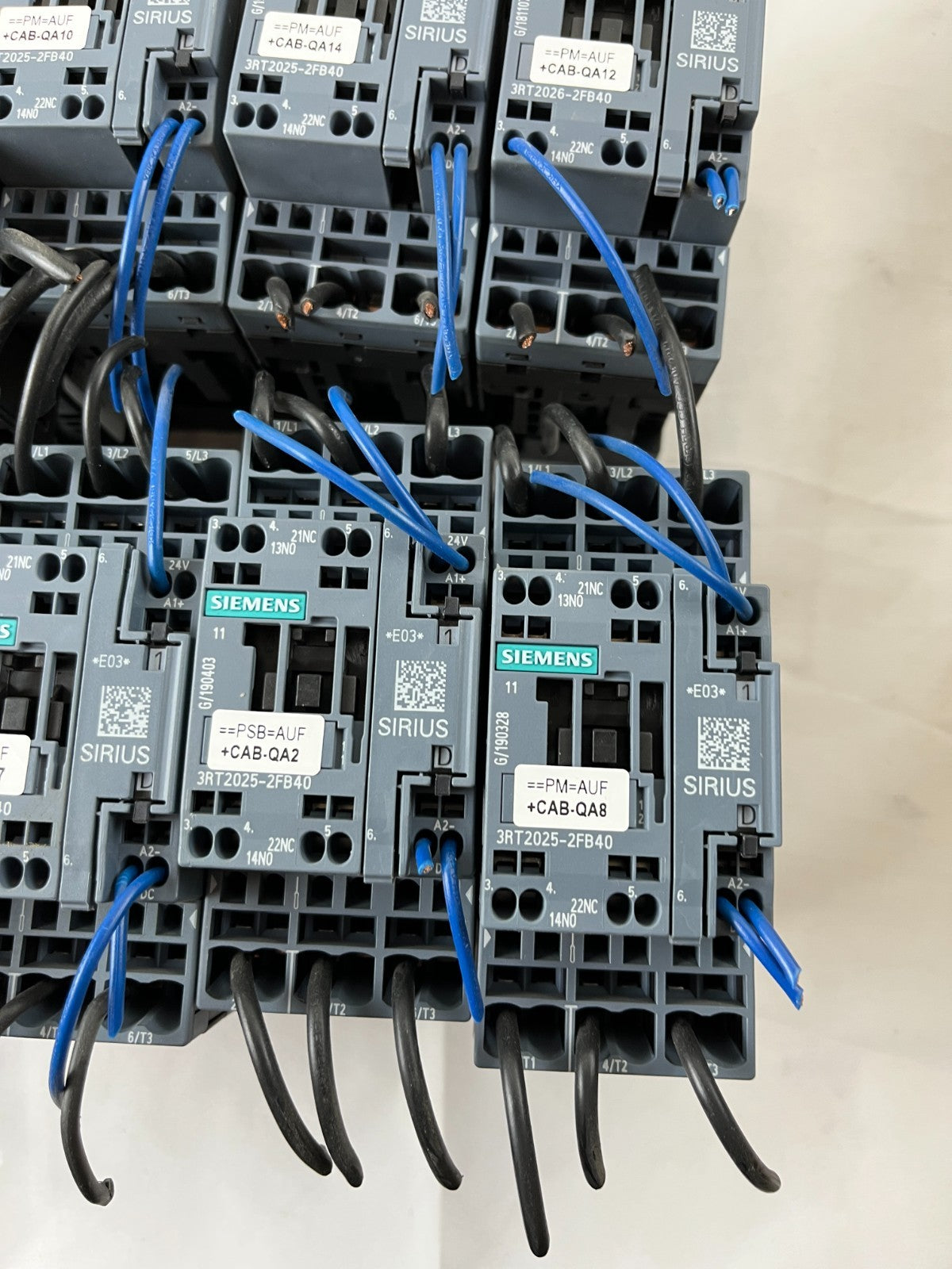 Lot of 10x Siemens Sirius 3RT2025-2FB40 Contactor 24V DC Motor Contactors Used