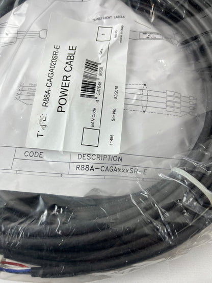 Omron R88A-CAGA020SR-E Power Cable 20m for G-Series / SmartStep 2 Servo Motors