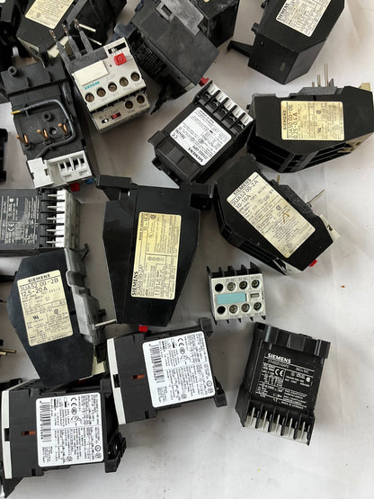 Siemens 3UA Series Thermal Overload Relay Mixed Lot Approx 30pcs Used Spares