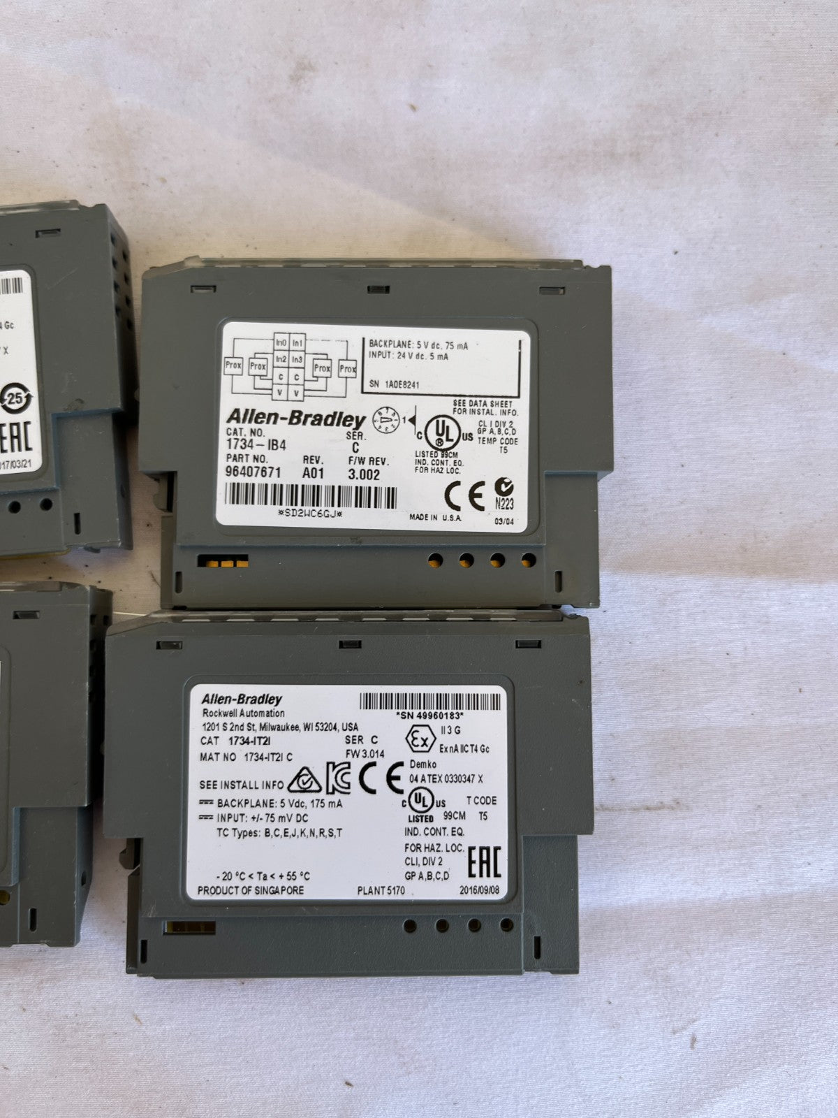 Allen-Bradley 1734-IT2I OB8 IB4 POINT I/O Module Bundle 4pcs Used Spares