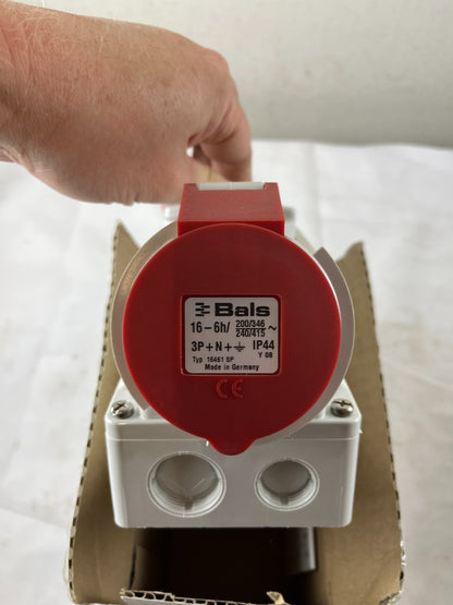 Bals 16461 SP Wall Mounted Interlocked Socket Outlet 16A 400V 3P+N+E IP44 New