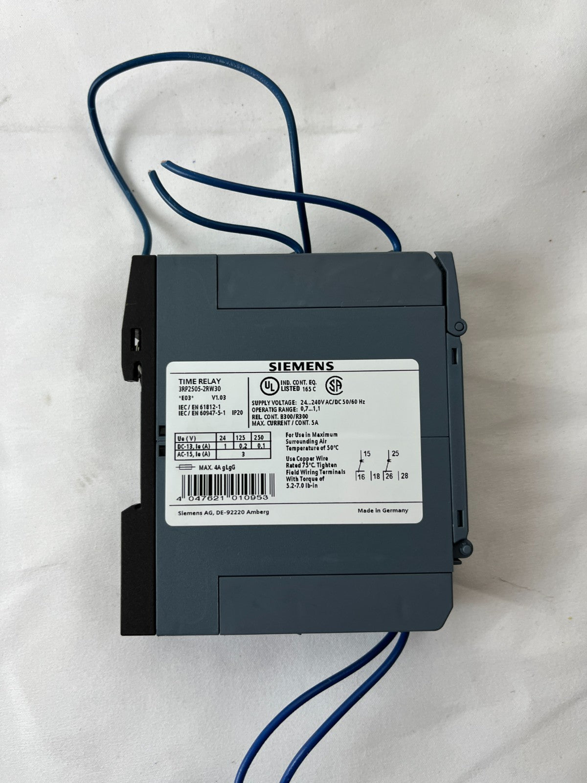 Siemens SIRIUS 3RP2505-2RW30 Multifunction Time Relay 24-240V AC/DC Used Spare