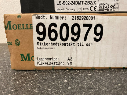 Moeller LS-S02-24DMT-ZBZ/X Safety Position Switch 24VDC IP65 Made in Germany