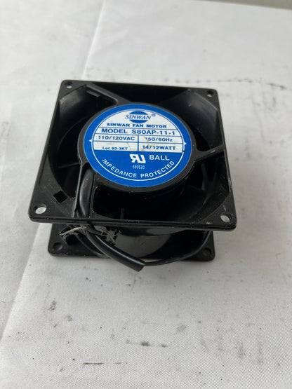 Sinwan S80AP-11-1 110/120VAC Ball Bearing Cooling Fan 80mm New Spare