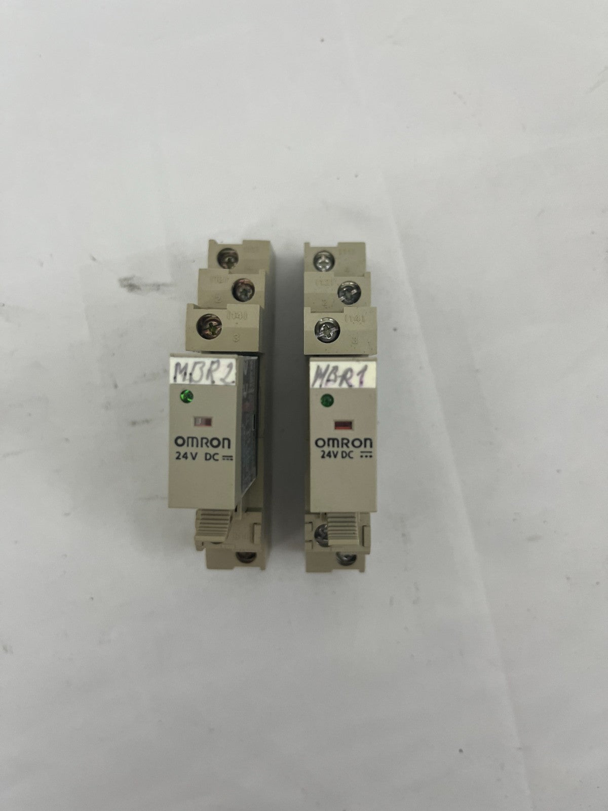 Omron G2R-1-SN 24V DC SPDT Industrial Relay Bundle – 2x Used, Tested, DIN Mount