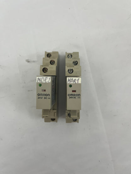 Omron G2R-1-SN 24V DC SPDT Industrial Relay Bundle – 2x Used, Tested, DIN Mount