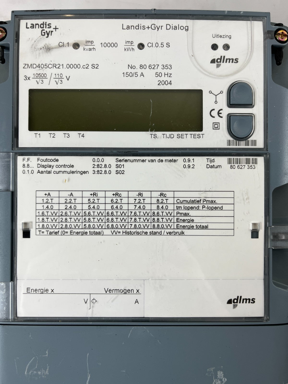 Landis+Gyr Dialog ZMD405CR21 Electricity Energy Meter 3x110V 150/5A DLMS