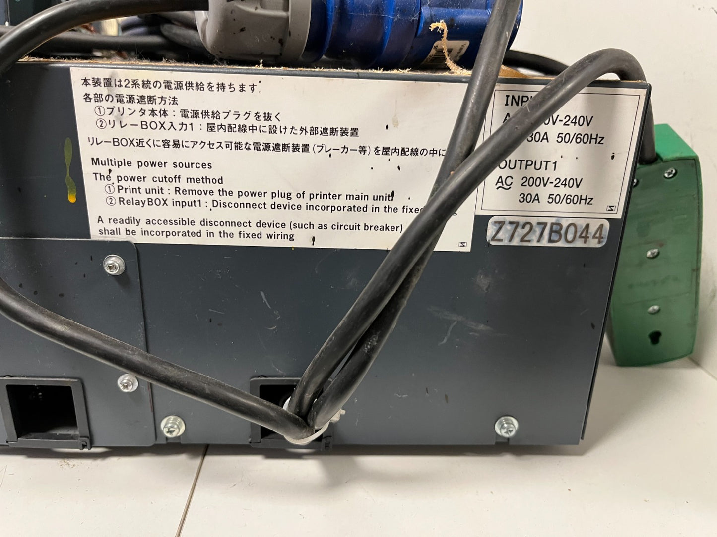 Mimaki OPT-J0292 Relay Box, 200-240V 30A, Industrial Heater & Printer Interface