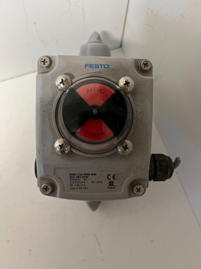 Festo VZBA-1/2"VW-63-T-22-F0304-V4V4T-PS15-R-90-4-C + SRBC-CA3-YR90-MWA-1W