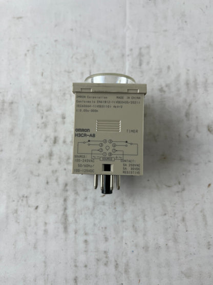 Omron H3CR-A8 Analog Timer Relay 100-240VAC 5A Plug-In Used Spare Unit