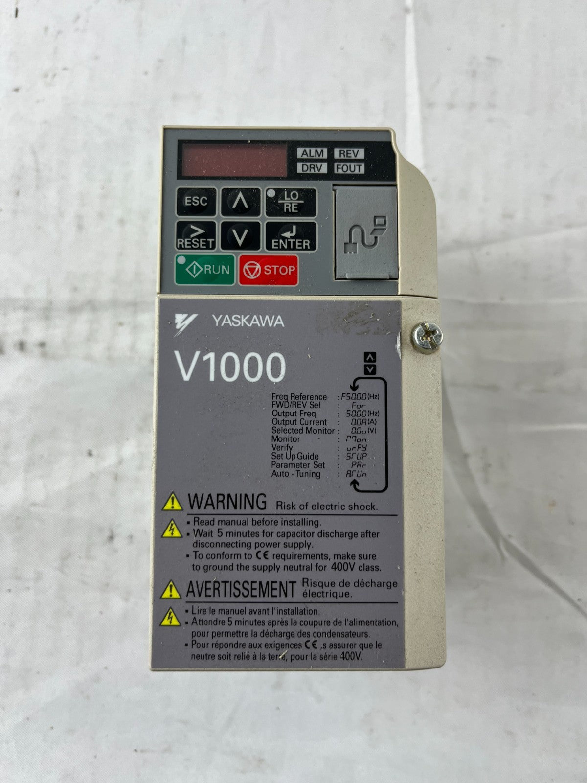 Omron V1000 CIMR-VZAB0P4BAA Inverter Drive 0.55kW 200–240V 1-Phase Used