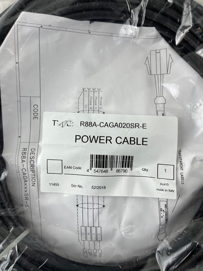 Omron R88A-CAGA020SR-E Power Cable 20m for G-Series / SmartStep 2 Servo Motors