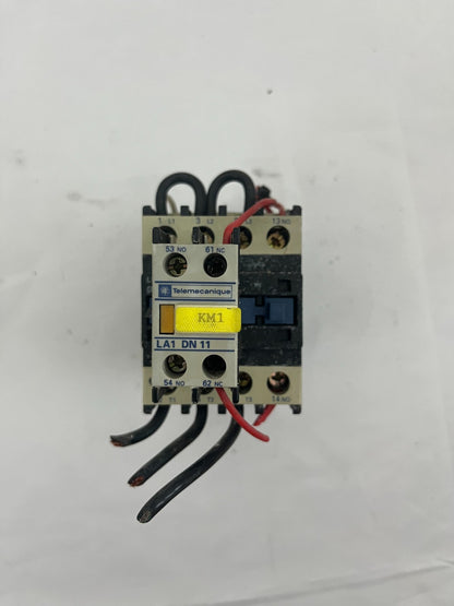 Telemecanique 40A AC Contactor w/ LA1 DN11 Auxiliary Block – 3-Pole, 1NO/1NC