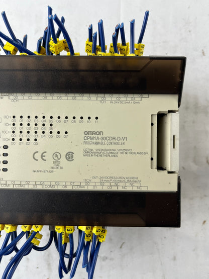 Omron CPM1A-30CDR-D-V1 PLC Controller 24VDC 30 I/O Relay Output Used Spare Unit
