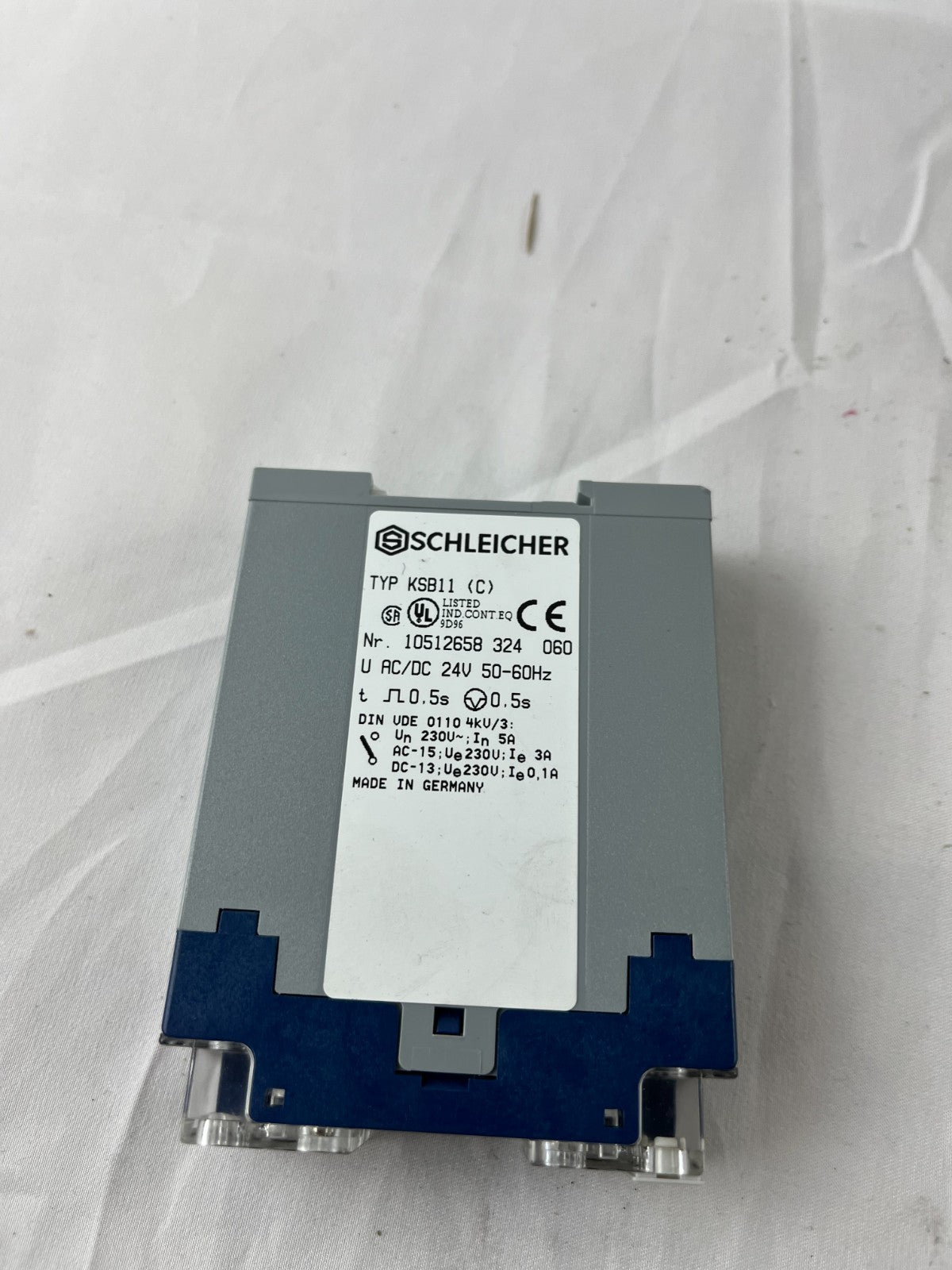 Schleicher KSB11 (C) Time Delay Relay 24V AC/DC 50-60Hz 10512658 Germany NEW