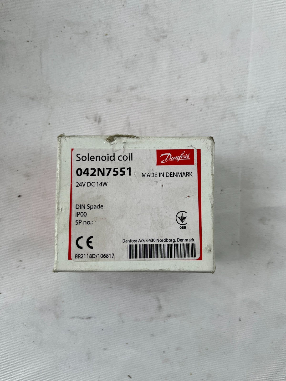 Danfoss 042N7551 Solenoid Coil 24V DC 14W BA024D DIN Spade IP00 New in Box