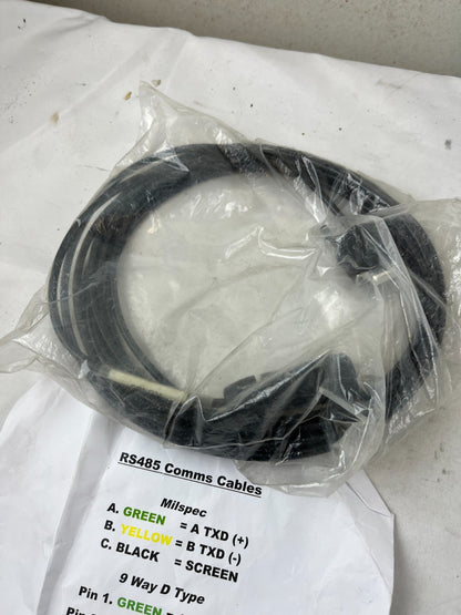 Rs485 Db9 9‑Way D‑Type Comms Cable Milspec New 1 Piece Spare Unit