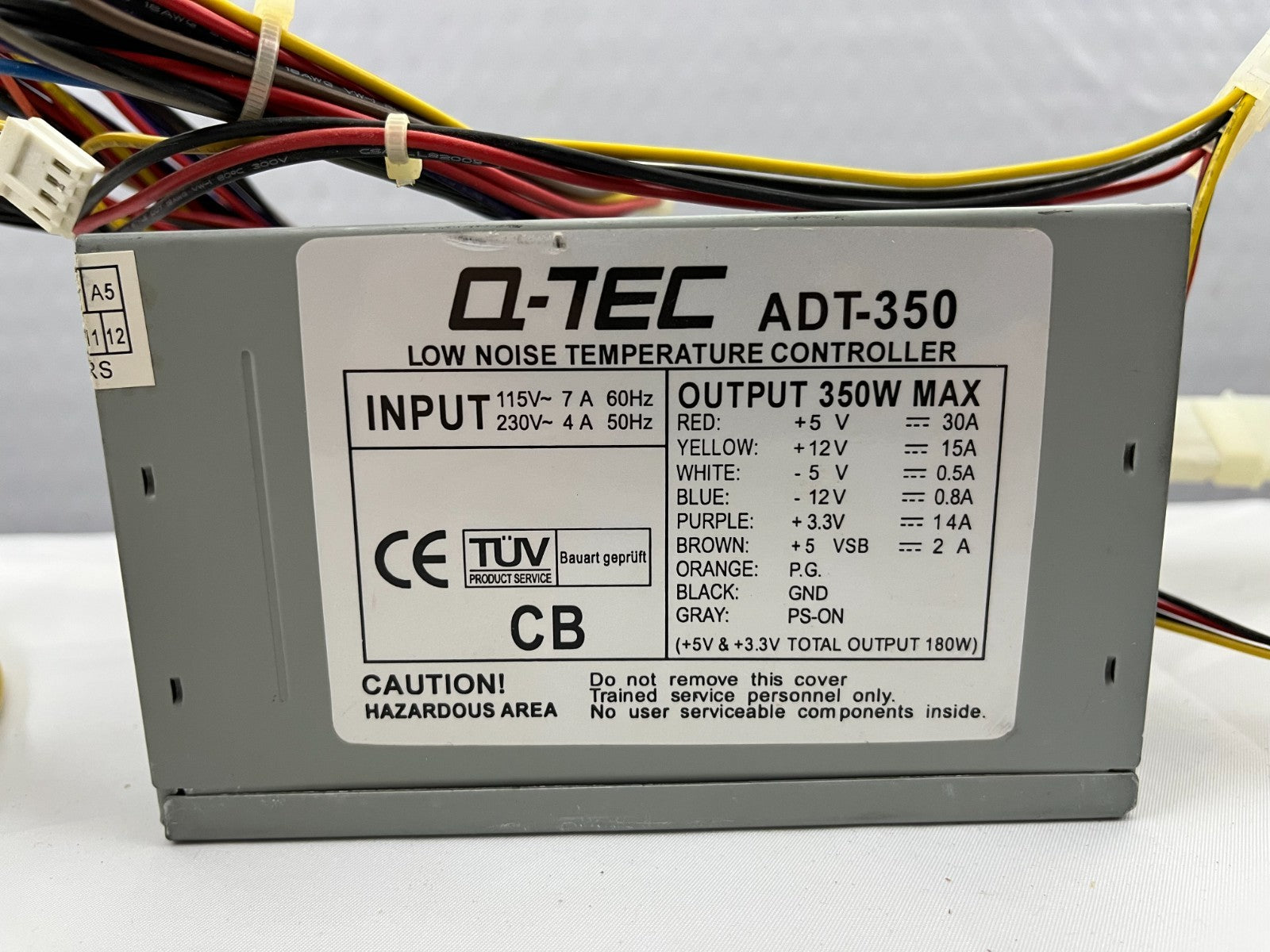 Q-Tec ADT-350 ATX 350W Low Noise Temperature Controller Power Supply – Used
