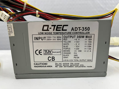 Q-Tec ADT-350 ATX 350W Low Noise Temperature Controller Power Supply – Used