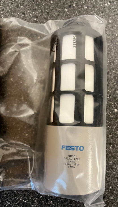 Festo UOS-1 Silencer, Schalldämpfer 552252 E243 - New in Box, 10 bar / 145 psi