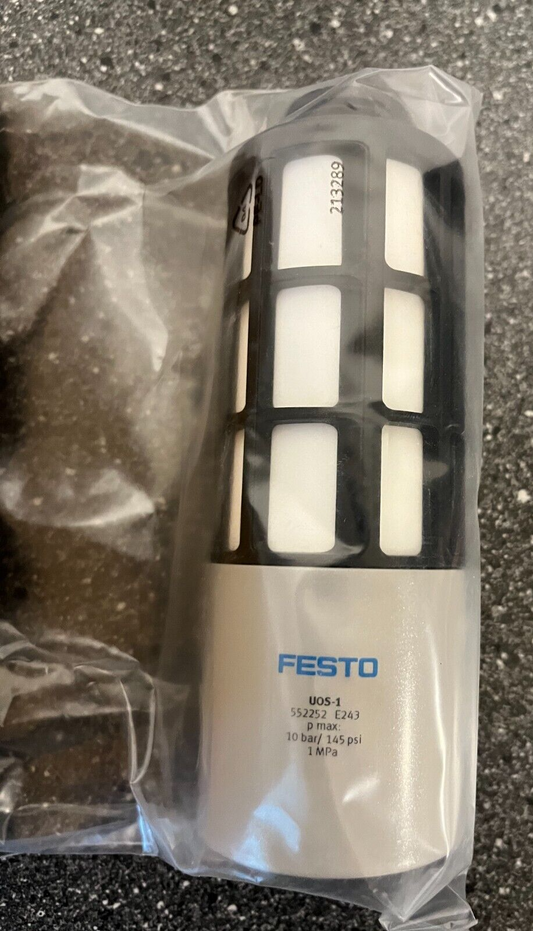 Festo UOS-1 Silencer, Schalldämpfer 552252 E243 - New in Box, 10 bar / 145 psi