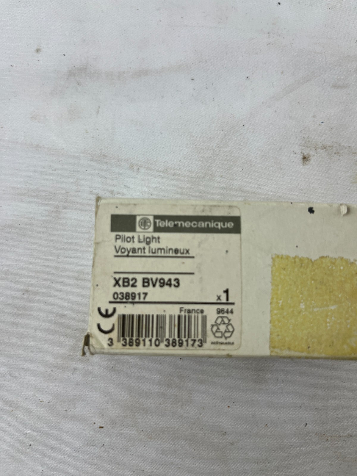 Telemecanique XB2 BV943 Green Pilot Light 220-240V AC New NOS France Spare Unit