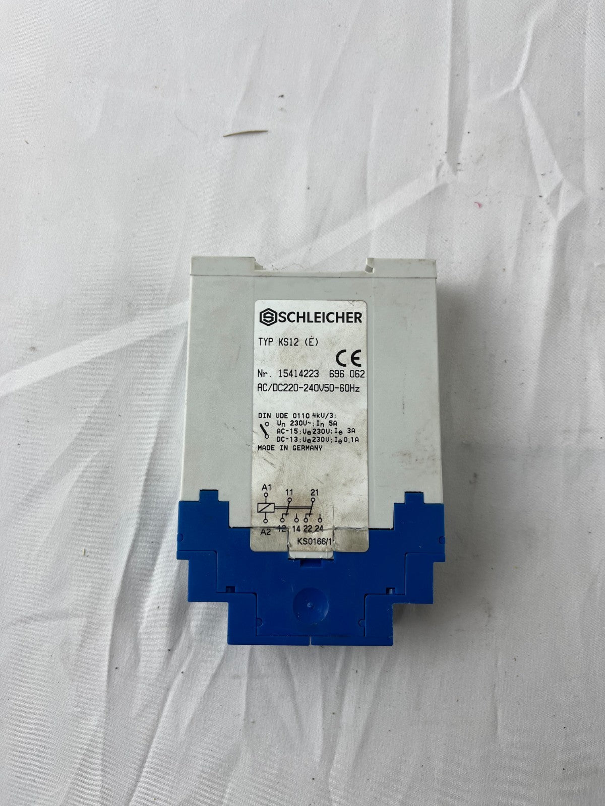 Schleicher KS12 E Control Relay NEW 220-240V AC/DC Socket Base Germany Made