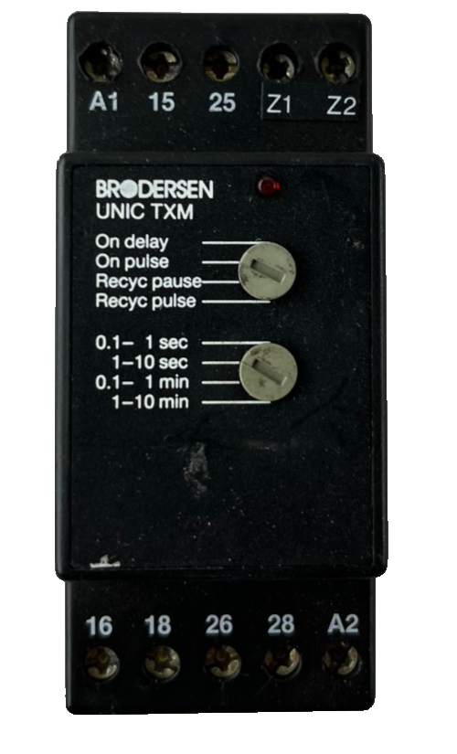 Brodersen UNIC TXM Timer Relay 230V AC Multifunction DIN Used Spare Unit