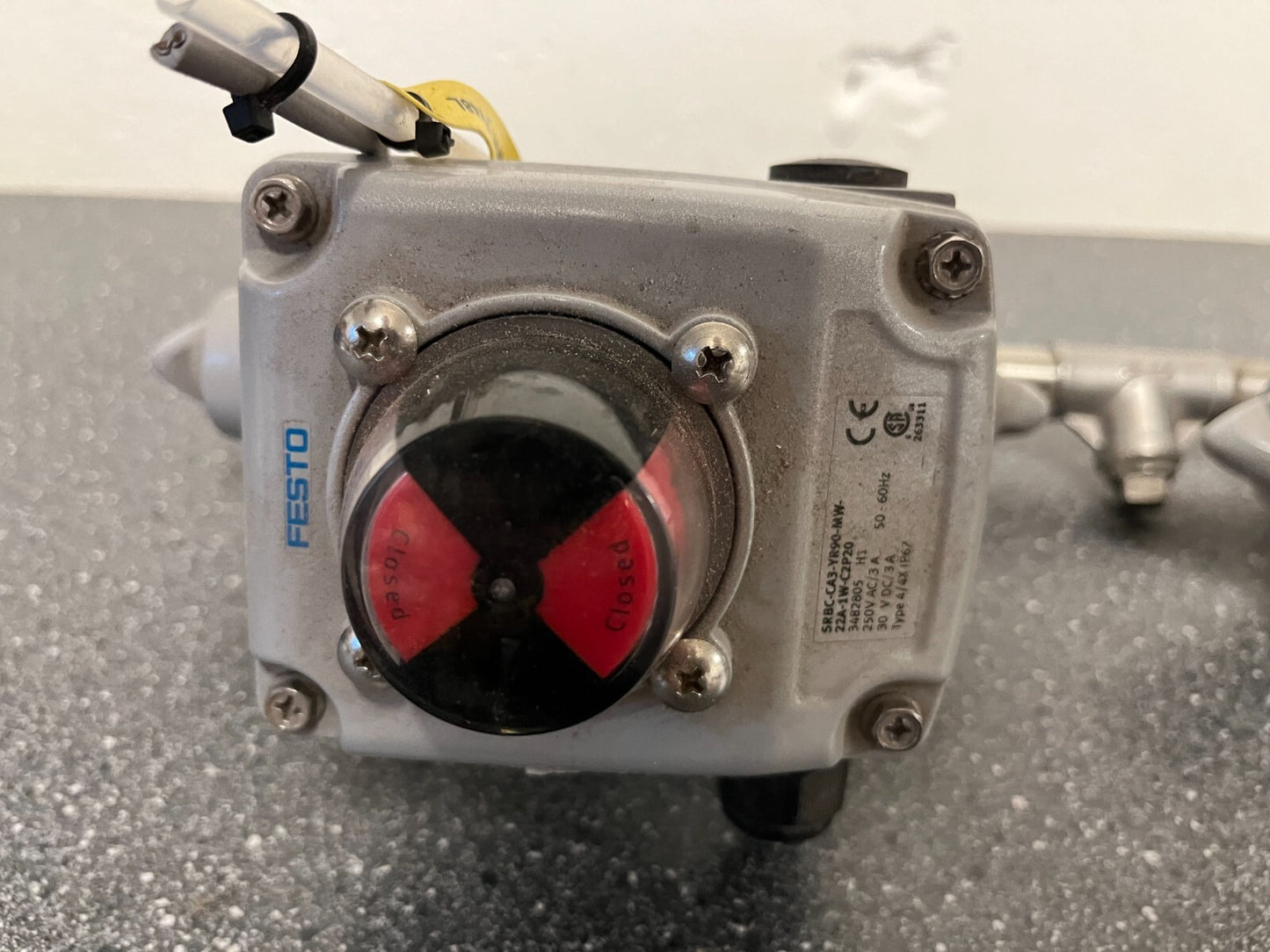 Festo Pneumatic Actuated Ball Valve Assemblies with 2x SRBC-C4 Sensor Boxes