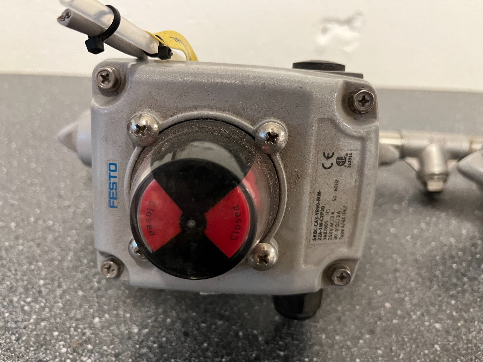 Festo Pneumatic Actuated Ball Valve Assemblies with 2x SRBC-C4 Sensor Boxes