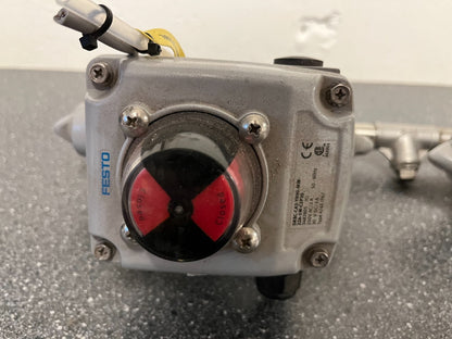 Festo Pneumatic Actuated Ball Valve Assemblies with 2x SRBC-C4 Sensor Boxes