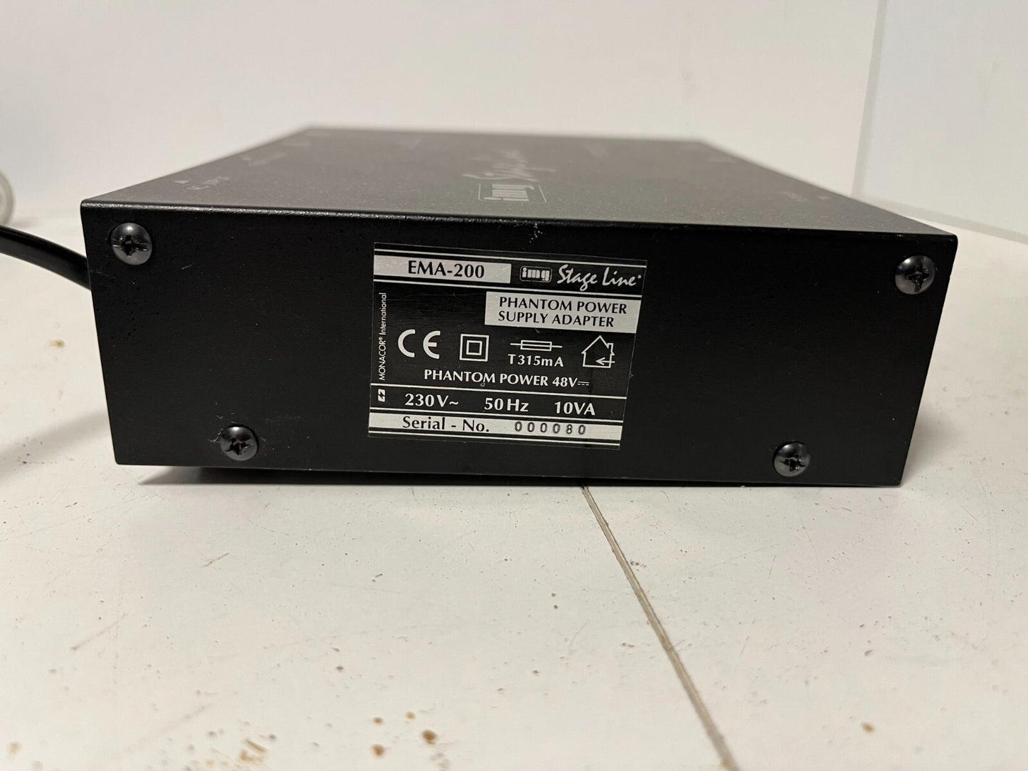 IMG Stageline EMA-200 Phantom Power Supply Adapter 48V - XLR Input/Output - OK
