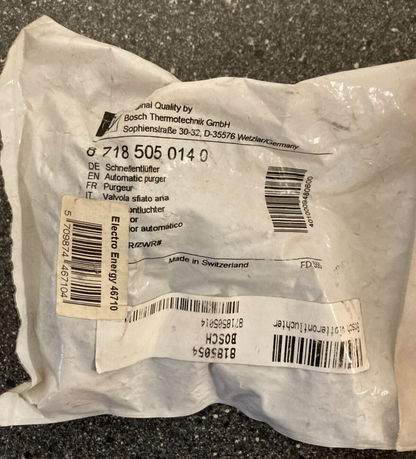 Bosch Automatic Air Purger PN:718505014 - Heating System Component